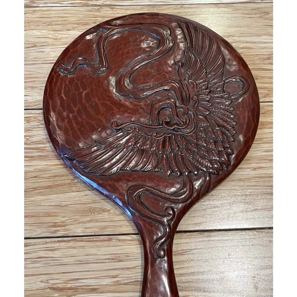 JAPANESE WOOD Or Resin KAMAKURABORI HAND MIRROR Wings Design VTG